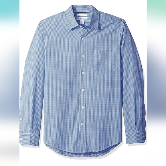 🩷 3/$15 Amazon Essentials Slim Fit Men's Long Sleeve Button Down Shirt - Picture 1 of 5